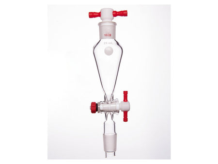 MSE PRO Separating Funnel, Upper Lower Mouth: 19/22, 2mm, PTFE Stopper, 25mL