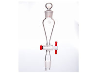 MSE PRO Separating Funnel, Upper Lower Mouth: 19/22, Hollow Glass Mouth Stopper, 2mm Glass Stopper, 25mL