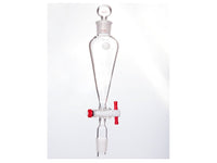 MSE PRO Separating Funnel, Upper Lower Mouth: 19/22, Hollow Glass Mouth Stopper, 2mm Glass Stopper, 50mL