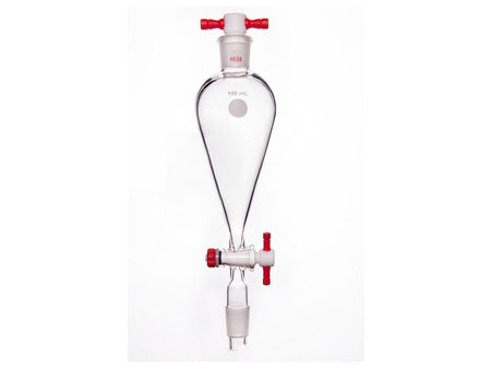 MSE PRO Separating Funnel, Upper Lower Mouth: 19/22, 2mm, PTFE Stopper, 100mL