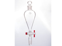 MSE PRO Separating Funnel, Upper Lower Mouth: 19/22, Hollow Glass Mouth Stopper, 2mm Glass Stopper, 100mL