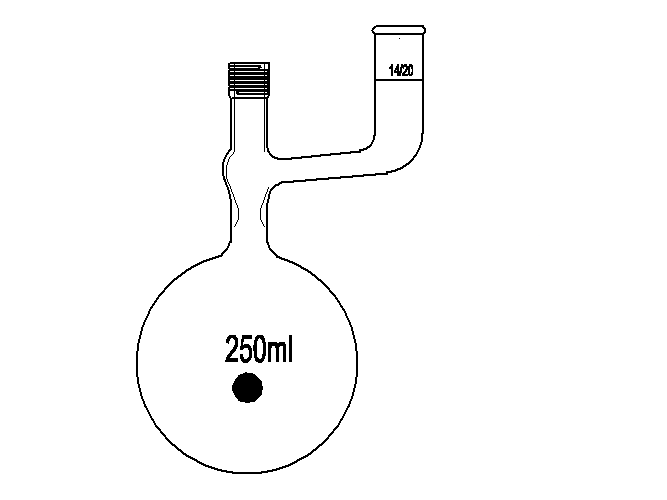 MSE PRO Solvent Storage Ball Bottle, Grinding Mouth: 14/20, 250mL, New 8mm High Vacuum Valve