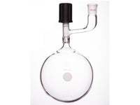 MSE PRO Solvent Storage Ball Bottle, Internal Grinding Mouth, 14/20, 500mL, 4mm High Vacuum Valve