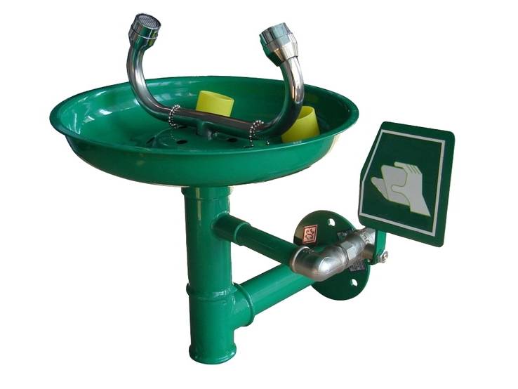 Ecosafe Safety Eye-Washer - Wall Mounted for Indoor Use Hand Operating, ABS Bowl - MSE Supplies LLC