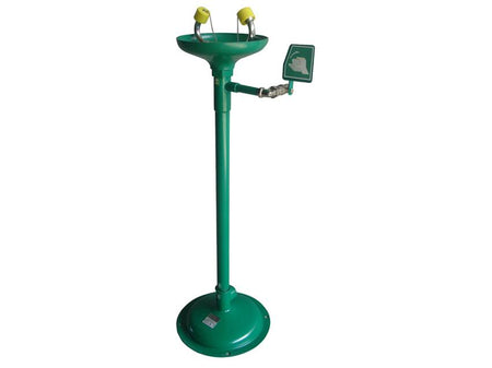 Ecosafe Safety Eye-Washer - Wall Mounted for Indoor Use Pedestal mounted, hand operating, ABS bowl - MSE Supplies LLC