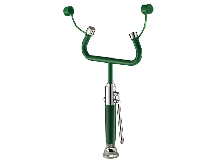 Ecosafe Safety Eye-Washer - Desk Mounted for Indoor Use, Twin Heads with Trigger, Hand Operating - MSE Supplies LLC