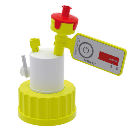 b.safe Cap S40 with Stopcocks (2x UNF1/4" ) (PTFE/PP-GF )