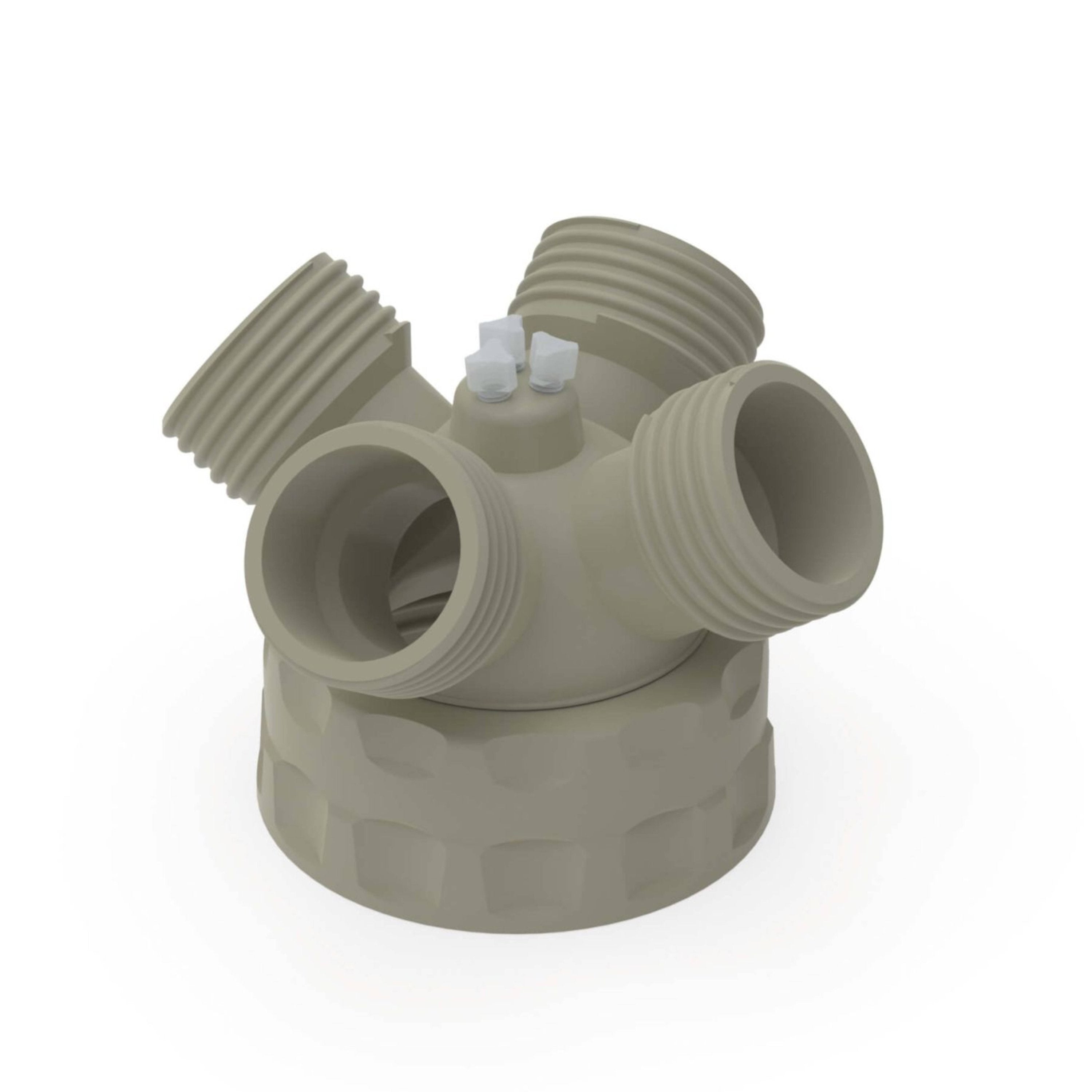 b.safe Distributor for Flushing Bottles (GLS80, 4x GL45, 3x UNF 1/4" ) (PP )