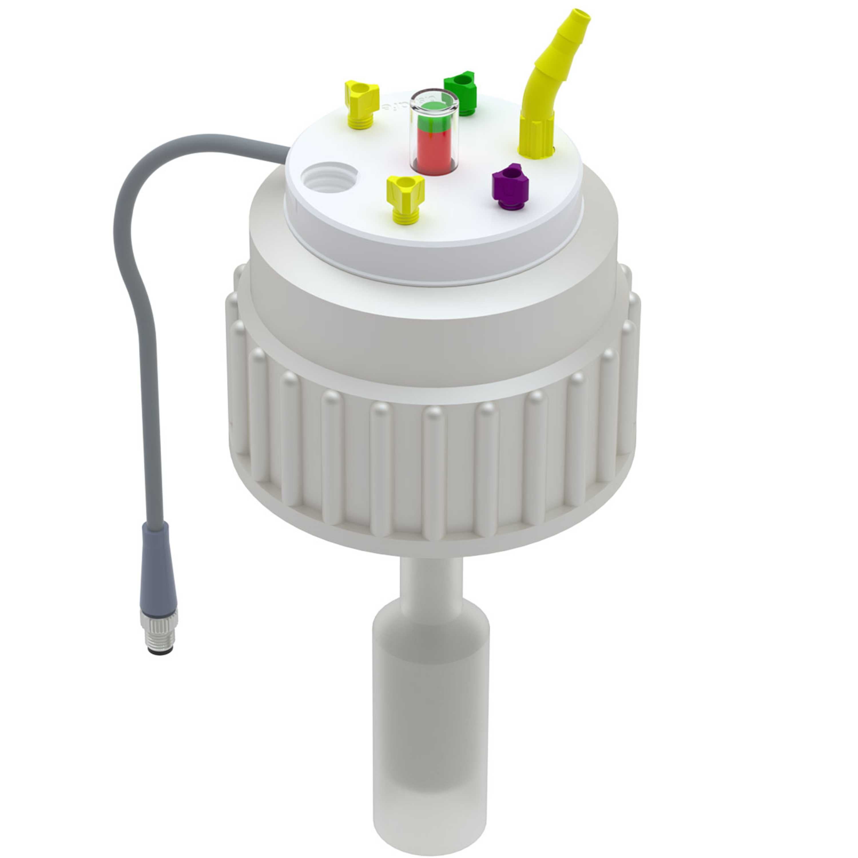 b.safe Control Waste Caps B83 (4x UNF1/4", 1x GL14, 1x NPT1/8" ) (PTFE/PE )