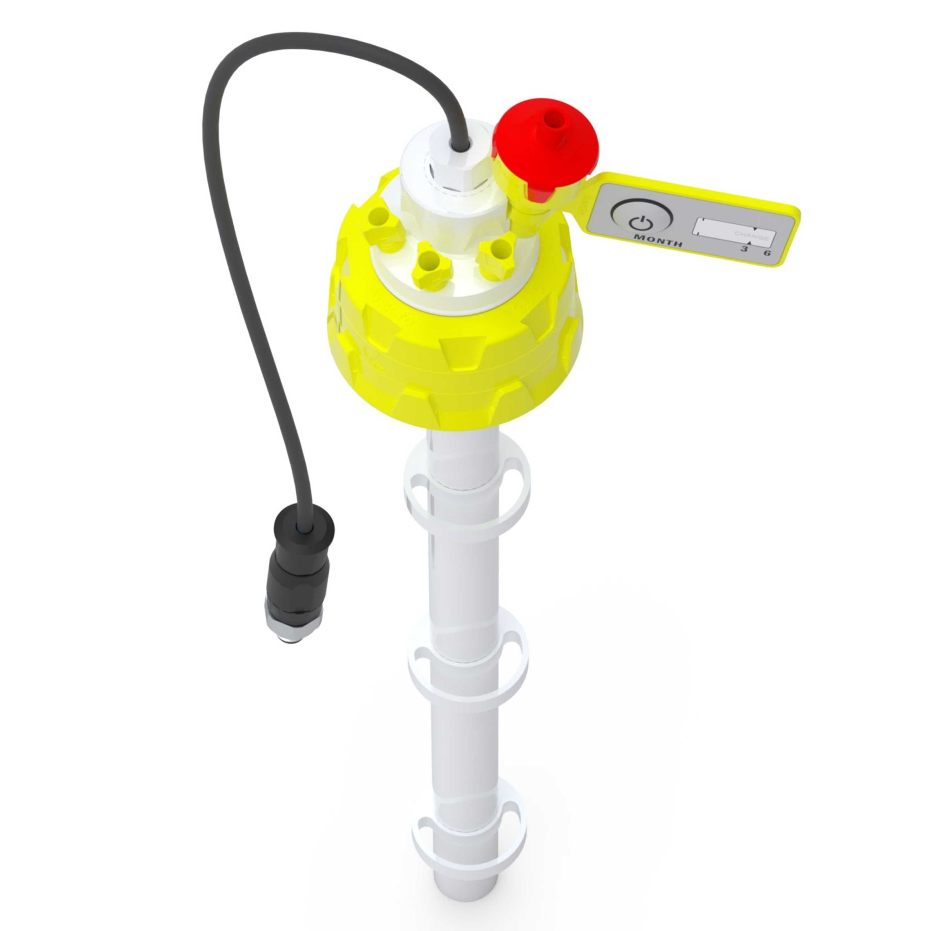 b.safe HPLC Eluent Control Cap (GL45, 4x UNF 1/4" ) (PTFE/PP-GF )