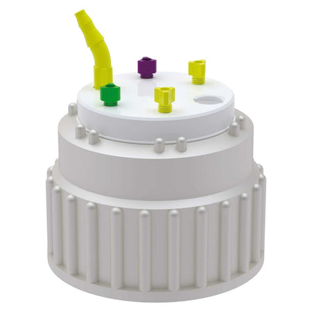 b.safe Waste Cap B83 (4x UNF1/4", 1x GL14, 1x NPT1/8" ) (PTFE/PE )