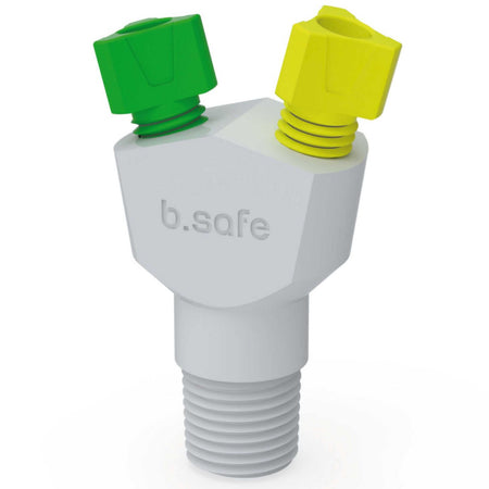 b.safe Multiport (NPT 1/8", 2x UNF 1/4" ) (PTFE ) - Bio Lab Consumables - b.safe - MSE Supplies