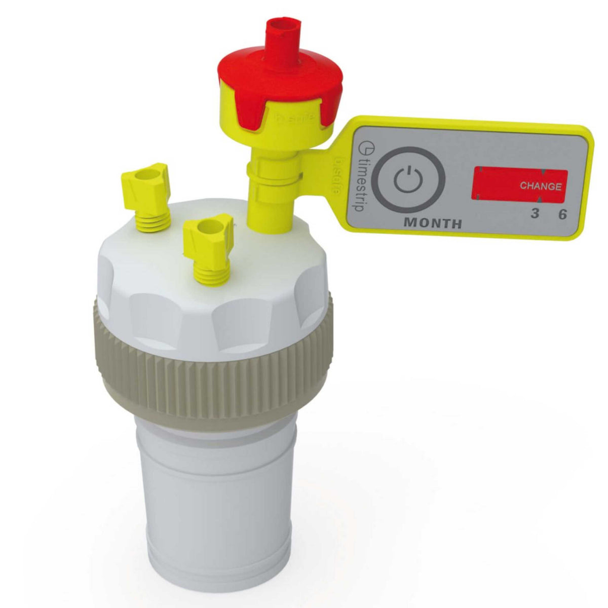 b.safe Cap Ground Joint NS 29/32 (3x UNF 1/4" ) (PTFE/PP )