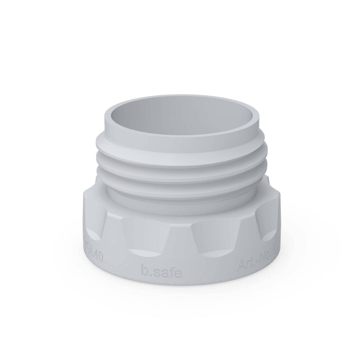 b.safe Adaptors for Caps GL45 (GL45 (m) - GPI38-430 (f) ) (PTFE ) - Bio Lab Consumables - b.safe - MSE Supplies