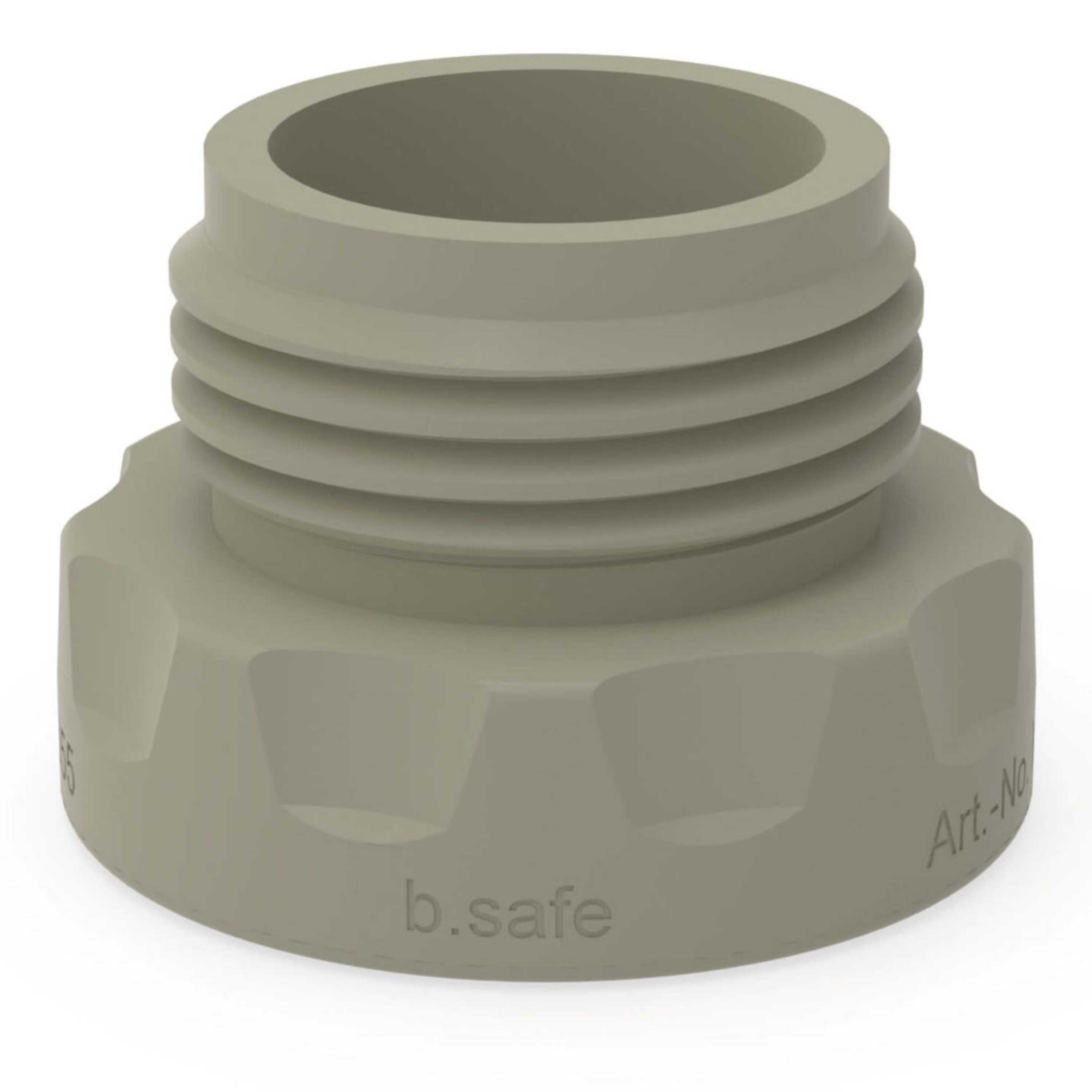 b.safe Adaptor for Waste Caps with Barrel Thread (G 2"/BSP2" (f) - Tri-Sure 2"(m) ) (PP )