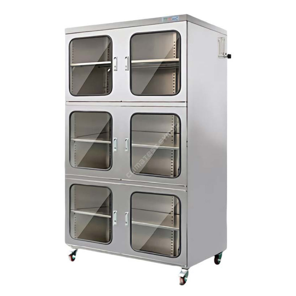 MSE PRO 1-60%RH 1436L Stainless Steel 6-Doors Nitrogen Cabinet - Wafer Carrier Cases - MSE Supplies LLC - MSE Supplies