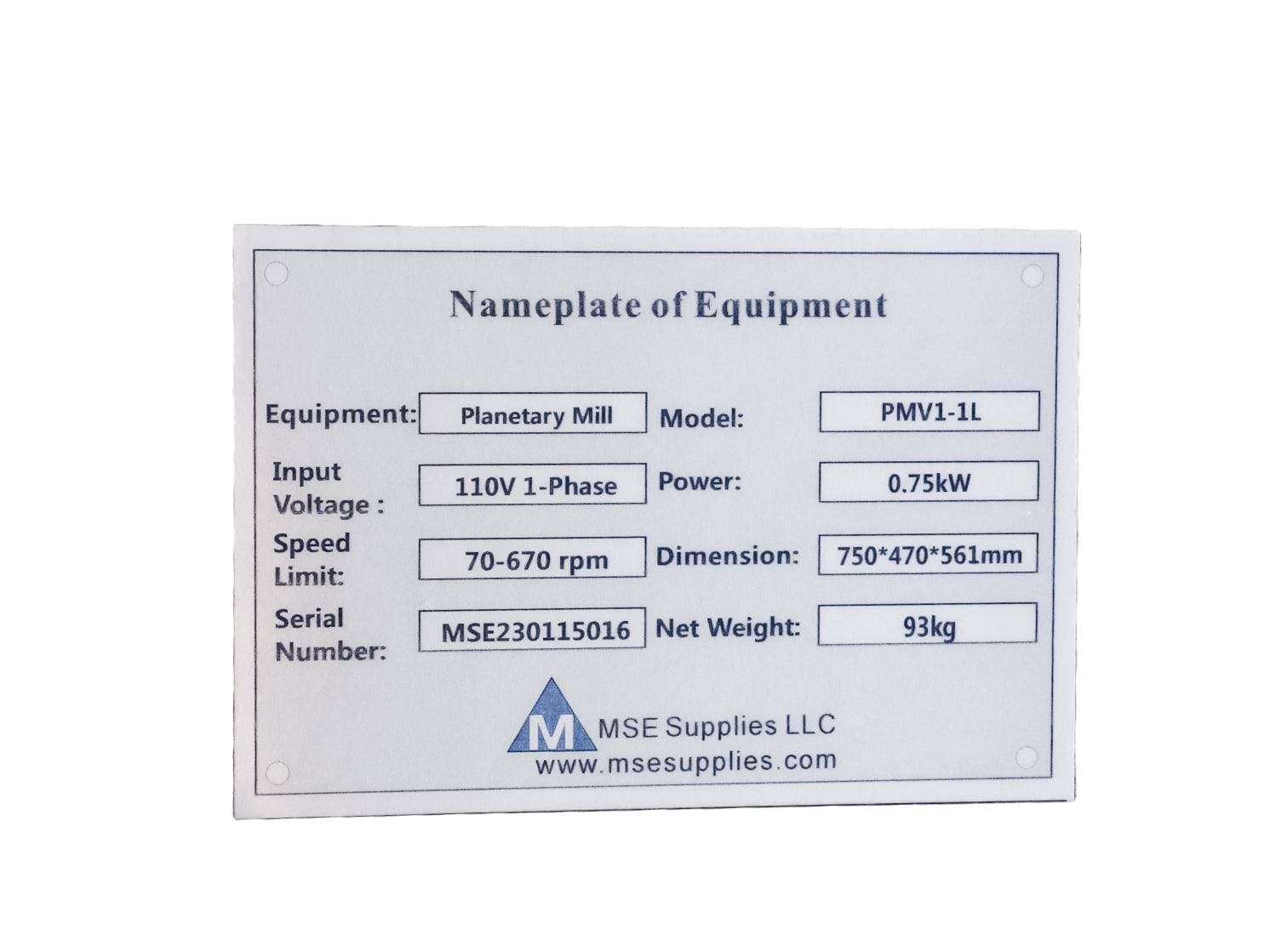 MSE PRO 8L (4 x 2L) Vertical High Energy Planetary Ball Mill, Ball Mills, MSE Supplies LLC, MSE Supplies