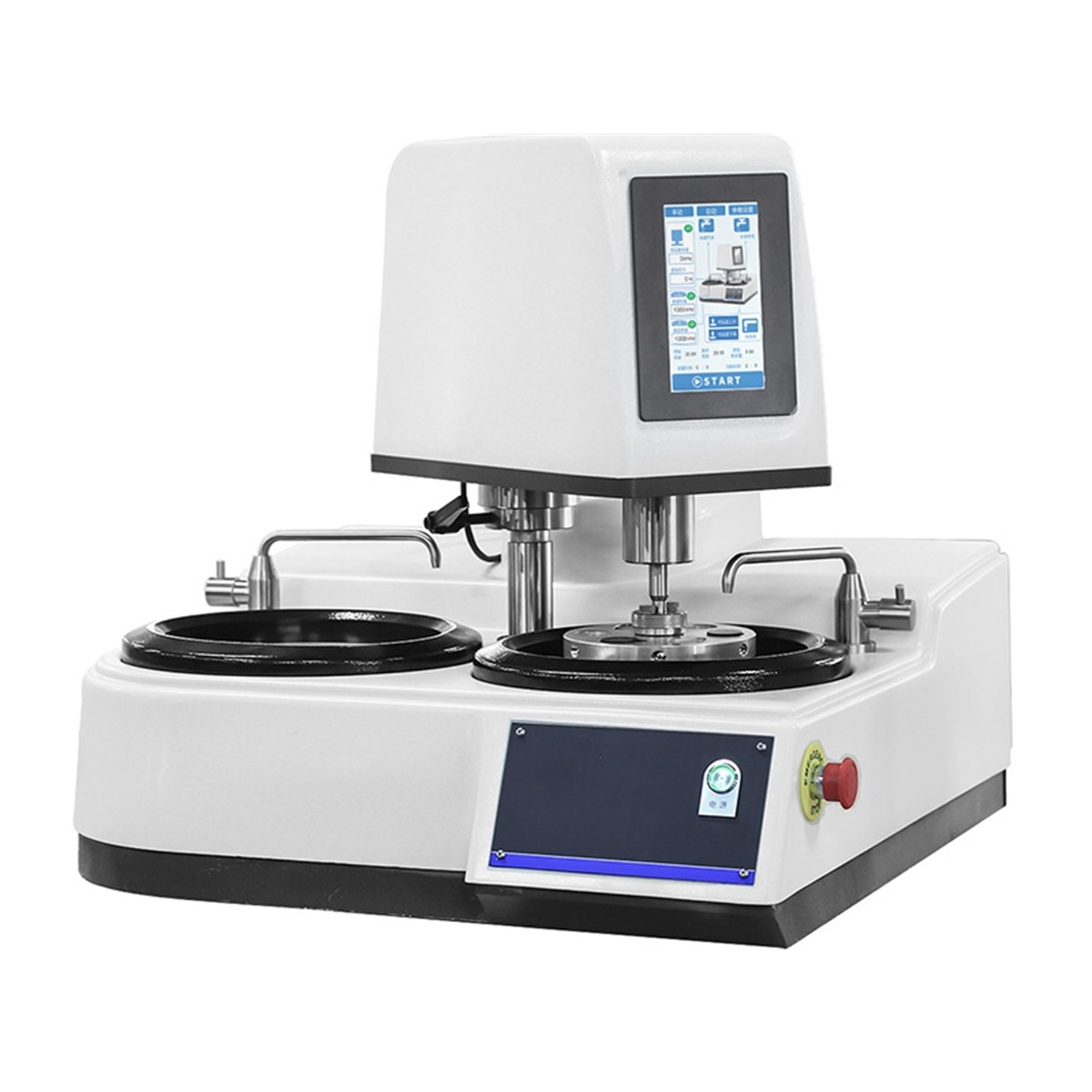 MSE PRO Advanced Metallographic Dual Disc Dual Control Center, Multi-point Loading Switchable Automatic Grinder/Polisher, φ254mm Disk Diameter - Metallographic Machines - MSE Supplies LLC - MSE Supplies