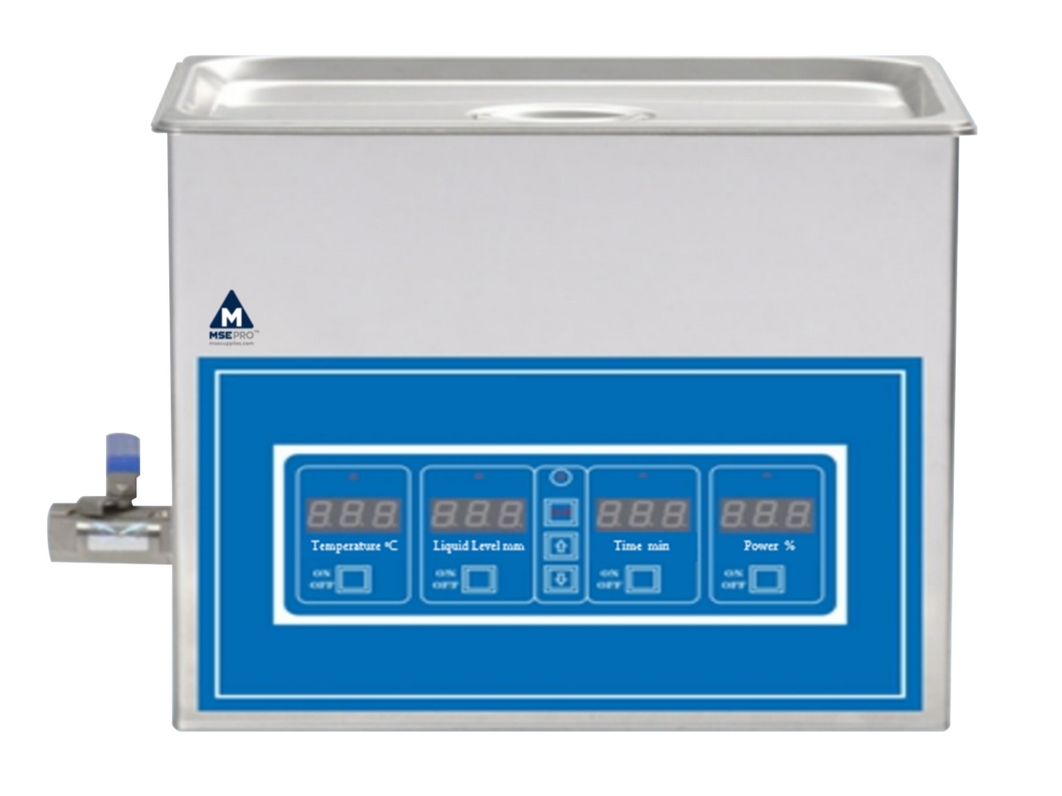 MSE PRO 22.5 L Ultrasonic Cleaner with Heater, 40 kHz, Ultrasonic Baths, MSE Supplies LLC, MSE Supplies