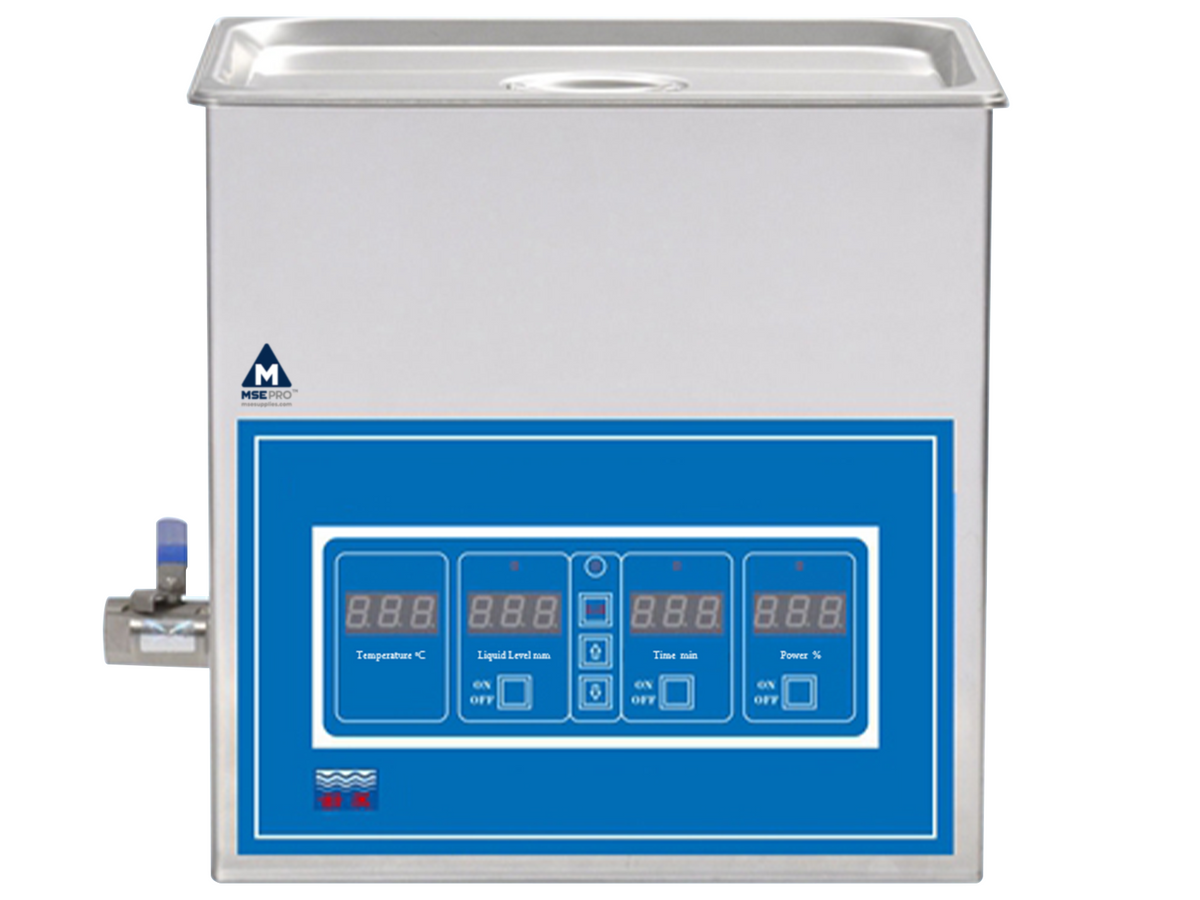 MSE PRO High Power CNC 15L Ultrasonic Cleaner with Heater, 40kHz, 600 Ultrasonic Power, Ultrasonic Baths, MSE Supplies LLC, MSE Supplies