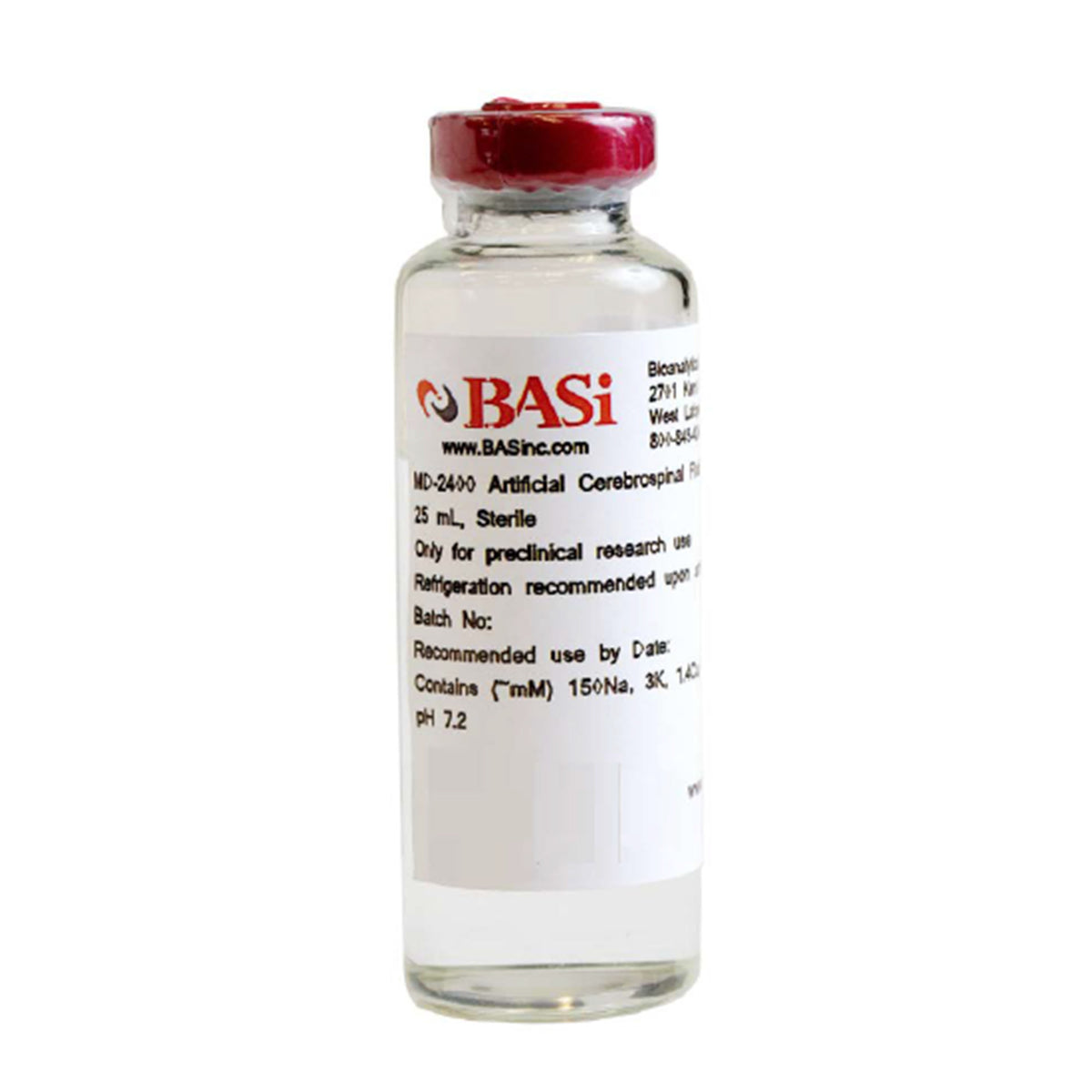BASi Sterile Artificial Cerebrospinal Fluid (ACSF) / Perfusion Fluid 25 mL - Animal Studies - BASi - MSE Supplies