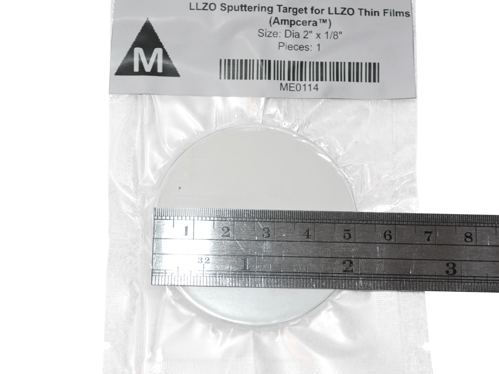 MSE PRO Solid Electrolyte, Ta-doped LLZO Sputtering Target for LLZO Thin Films, Sputtering Targets, MSE Supplies LLC, MSE Supplies