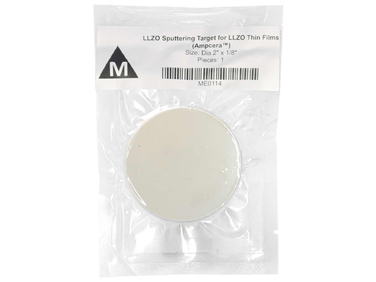 MSE PRO Solid Electrolyte, Ta-doped LLZO Sputtering Target for LLZO Thin Films, Sputtering Targets, MSE Supplies LLC, MSE Supplies