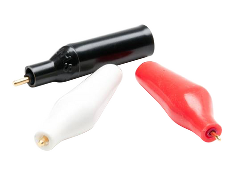 BASi Cell Lead Clips Kit - Alligator Clips with Male Pins and Covers, Electrochemical Products, BASi, MSE Supplies