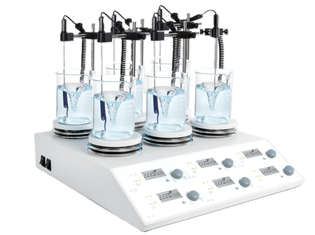 MSE PRO 6 Channel LCD Digital Hotplate Magnetic Stirrer, Up To 280℃, Stirrers, MSE Supplies LLC, MSE Supplies
