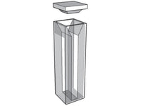 MSE PRO Micro-Fluorescence Cuvettes With Lid, 10mm Path Length, Optical Glass (340nm-2500nm), Laboratory Spectrometers and Spectrophotometers, MSE Supplies LLC, MSE Supplies