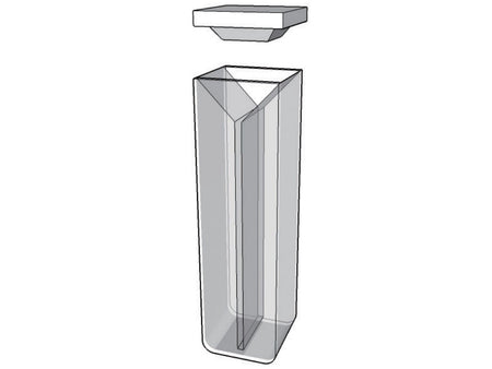 MSE PRO Micro Cuvettes With White Walls And Lid, 100mm Path Length, Optical Glass (340nm-2500nm), Laboratory Spectrometers and Spectrophotometers, MSE Supplies LLC, MSE Supplies