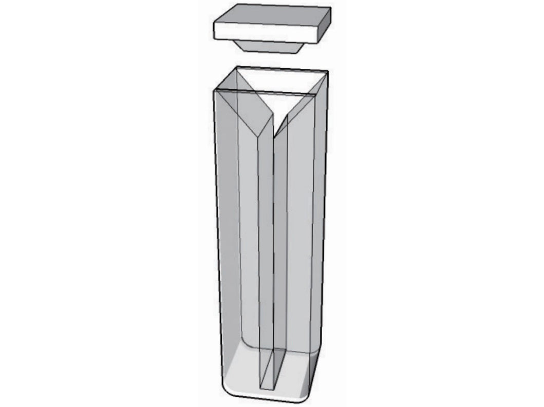 MSE PRO Micro Cuvettes With White Walls And Lid, 100mm Path Length, Optical Glass (340nm-2500nm), Laboratory Spectrometers and Spectrophotometers, MSE Supplies LLC, MSE Supplies