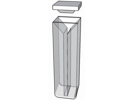 MSE PRO Micro Cuvettes With White Walls And Lid, 100mm Path Length, Optical Glass (340nm-2500nm), Laboratory Spectrometers and Spectrophotometers, MSE Supplies LLC, MSE Supplies