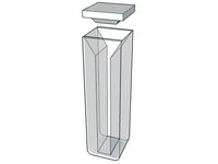 MSE PRO Micro Cuvettes With White Walls And Lid, 100mm Path Length, Optical Glass (340nm-2500nm), Laboratory Spectrometers and Spectrophotometers, MSE Supplies LLC, MSE Supplies