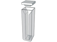 MSE PRO Micro Cuvettes With White Walls And Lid, 100mm Path Length, Optical Glass (340nm-2500nm), Laboratory Spectrometers and Spectrophotometers, MSE Supplies LLC, MSE Supplies