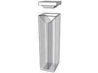 MSE PRO Micro Cuvettes With White Walls And Lid, 100mm Path Length, Optical Glass (340nm-2500nm), Laboratory Spectrometers and Spectrophotometers, MSE Supplies LLC, MSE Supplies