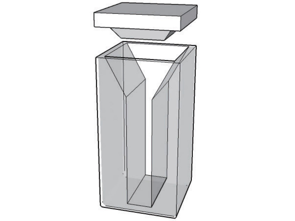 MSE PRO Micro Cuvettes With White Walls And Lid, 10mm Path Length, Optical Glass (340nm-2500nm), Laboratory Spectrometers and Spectrophotometers, MSE Supplies LLC, MSE Supplies