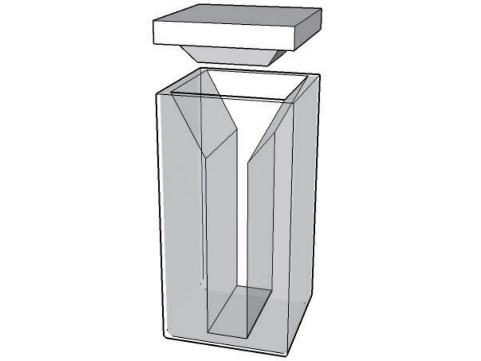 MSE PRO Micro Cuvettes With White Walls And Lid, 10mm Path Length, Optical Glass (340nm-2500nm), Laboratory Spectrometers and Spectrophotometers, MSE Supplies LLC, MSE Supplies