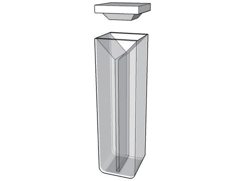 MSE PRO Micro Cuvettes With White Walls And Lid, 100mm Path Length, Optical Glass (340nm-2500nm), Laboratory Spectrometers and Spectrophotometers, MSE Supplies LLC, MSE Supplies