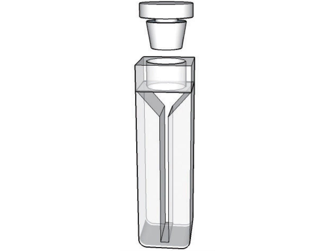 MSE PRO Micro Cuvettes With White Walls And Stopper, 100mm Path Length, Optical Glass (340nm-2500nm), Laboratory Spectrometers and Spectrophotometers, MSE Supplies LLC, MSE Supplies