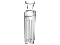 MSE PRO Micro Cuvettes With White Walls And Stopper, 100mm Path Length, Optical Glass (340nm-2500nm), Laboratory Spectrometers and Spectrophotometers, MSE Supplies LLC, MSE Supplies