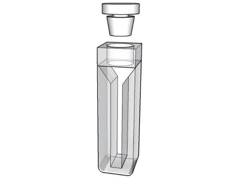 MSE PRO Micro Cuvettes With White Walls And Stopper, 100mm Path Length, Optical Glass (340nm-2500nm), Laboratory Spectrometers and Spectrophotometers, MSE Supplies LLC, MSE Supplies