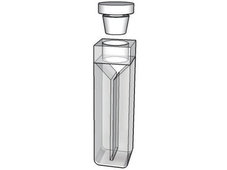 MSE PRO Micro Cuvettes With White Walls And Stopper, 100mm Path Length, Optical Glass (340nm-2500nm), Laboratory Spectrometers and Spectrophotometers, MSE Supplies LLC, MSE Supplies