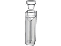 MSE PRO Micro Cuvettes With White Walls And Stopper, 100mm Path Length, Optical Glass (340nm-2500nm), Laboratory Spectrometers and Spectrophotometers, MSE Supplies LLC, MSE Supplies