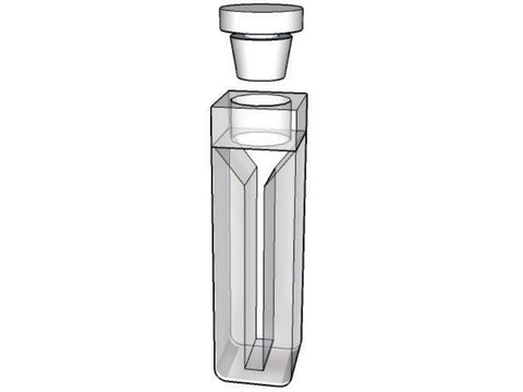 MSE PRO Micro Cuvettes With White Walls And Stopper, 100mm Path Length, Optical Glass (340nm-2500nm), Laboratory Spectrometers and Spectrophotometers, MSE Supplies LLC, MSE Supplies