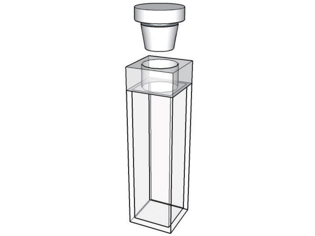 MSE PRO Standard Fluorescence Cuvettes With Stopper, 100mm Path Length, Optical Glass (340nm-2500nm), Laboratory Spectrometers and Spectrophotometers, MSE Supplies LLC, MSE Supplies