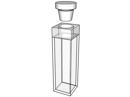 MSE PRO Standard Fluorescence Cuvettes With Stopper, 100mm Path Length, Optical Glass (340nm-2500nm), Laboratory Spectrometers and Spectrophotometers, MSE Supplies LLC, MSE Supplies