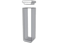 MSE PRO Standard Round-Bottom Cuvettes With Lid, 100mm Path Length, Optical Glass (340nm-2500nm), Laboratory Spectrometers and Spectrophotometers, MSE Supplies LLC, MSE Supplies