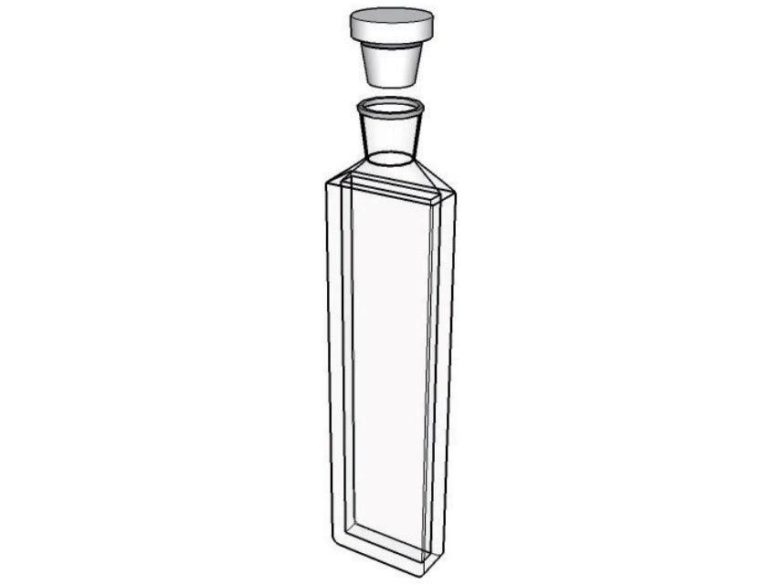 MSE PRO Standard Round-Bottom Cuvettes With Stopper, 2mm Path Length, Optical Glass (340nm-2500nm), Laboratory Spectrometers and Spectrophotometers, MSE Supplies LLC, MSE Supplies