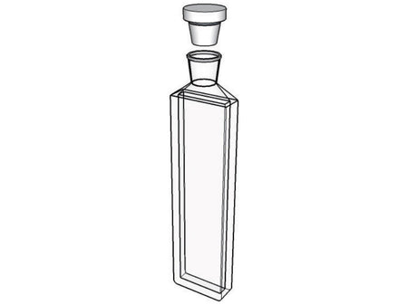 MSE PRO Standard Round-Bottom Cuvettes With Stopper, 2mm Path Length, Optical Glass (340nm-2500nm), Laboratory Spectrometers and Spectrophotometers, MSE Supplies LLC, MSE Supplies